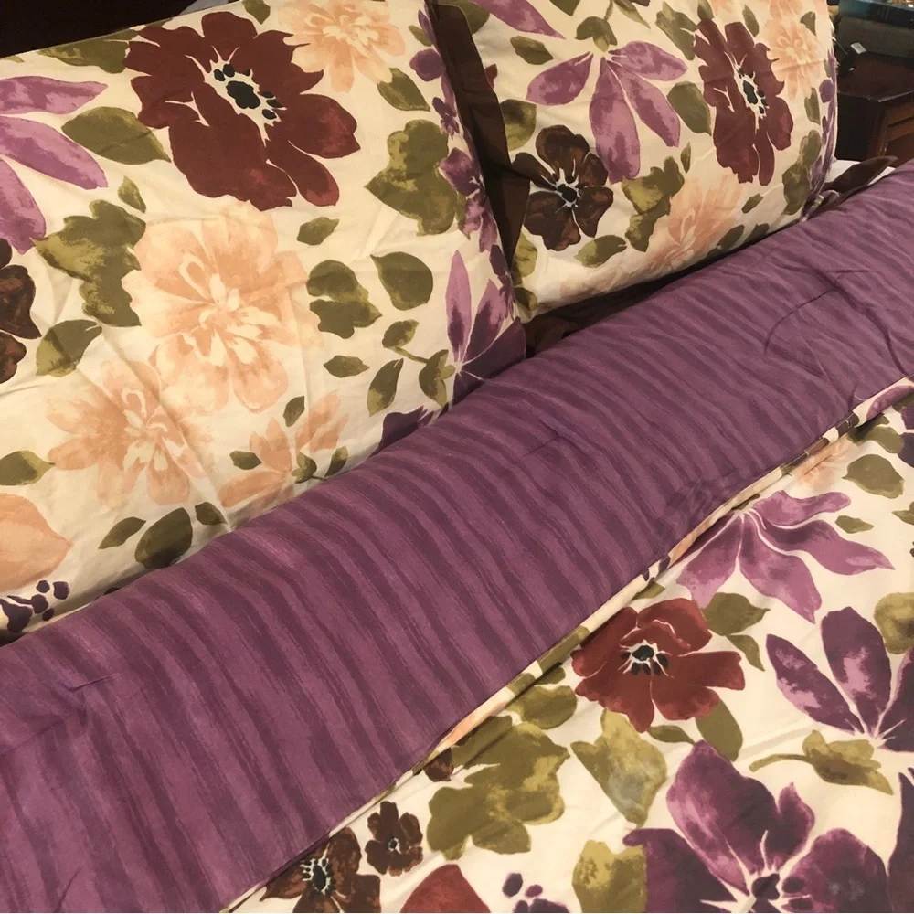 Queen comforter and 2 shams